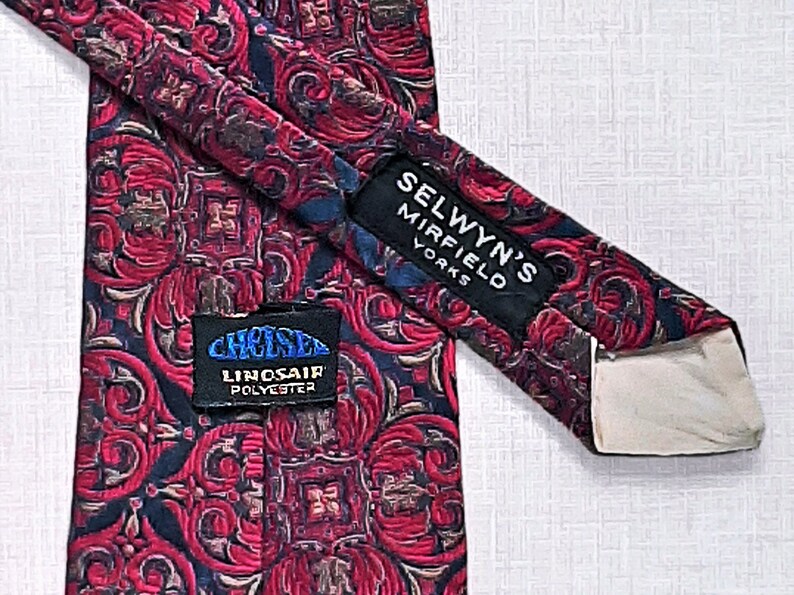 Vintage Polyester Brocade Necktie Vintage Selwyn's - Etsy UK