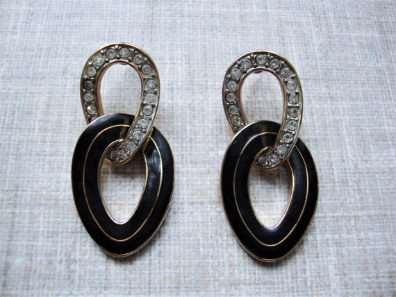 Bergdorf Goodman Enamel Earrings, BG Enamel Earri… - image 1