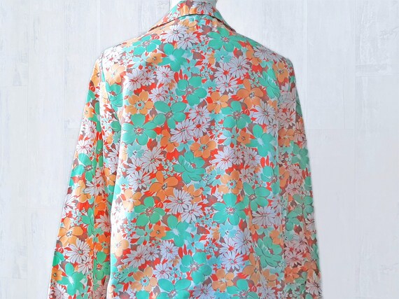 Bold Floral 80s Blouse, Colourful 1980s Vintage B… - image 7