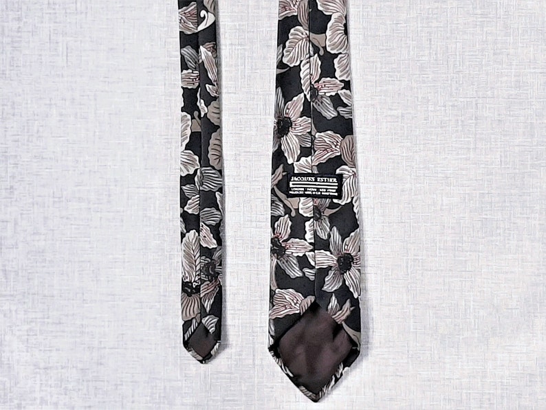Vintage Jacques Estier Tie Vtg Polyester Floral Necktie - Etsy UK