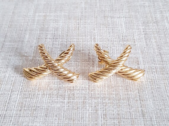 1990s X Earrings, Vintage 1990s X Earrings, Vtg 19