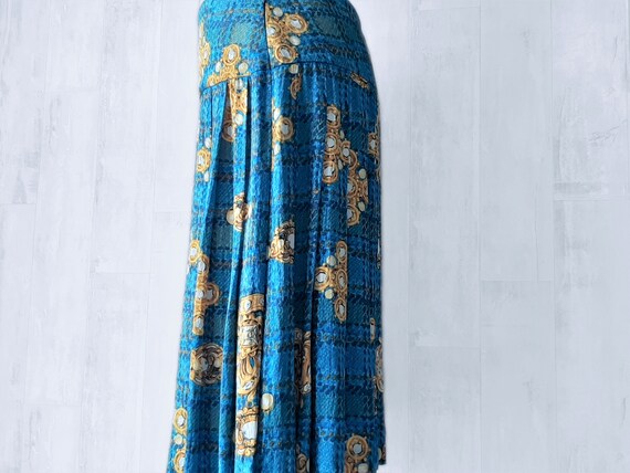 Stunning Pleated Designer Skirt, Silk Designer Sk… - image 2