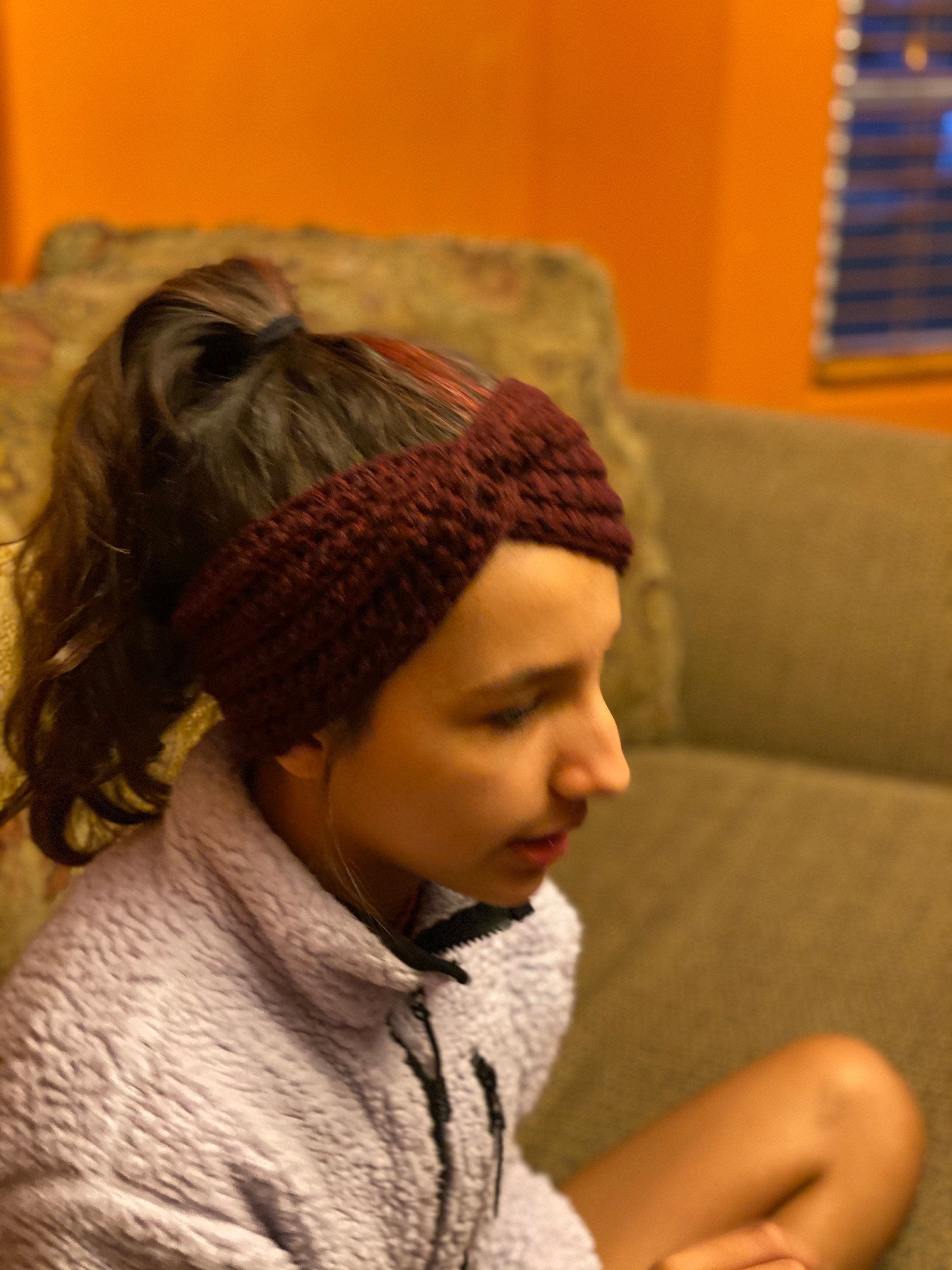Burgundy Ear Warmers. Womens and Teen. Soft and Warm Winter Etsy
