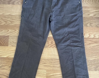 Pantalones Carhartt B369 Relaxed Straight Carpenter de lona de algodón para hombre, 38 x 30, color marrón