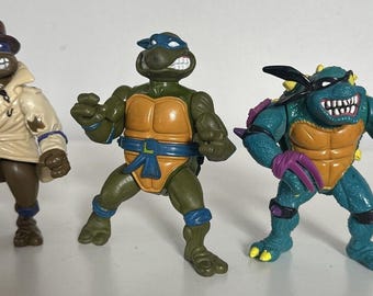1990 Playmates Teenage Mutant Ninja Turtles Don The Undercover Turtle + 2 More
