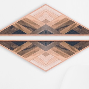 Mountain Sun Geometric Wood Wall Art, Wooden Wall Art, Reclaimed Wood Wall Art