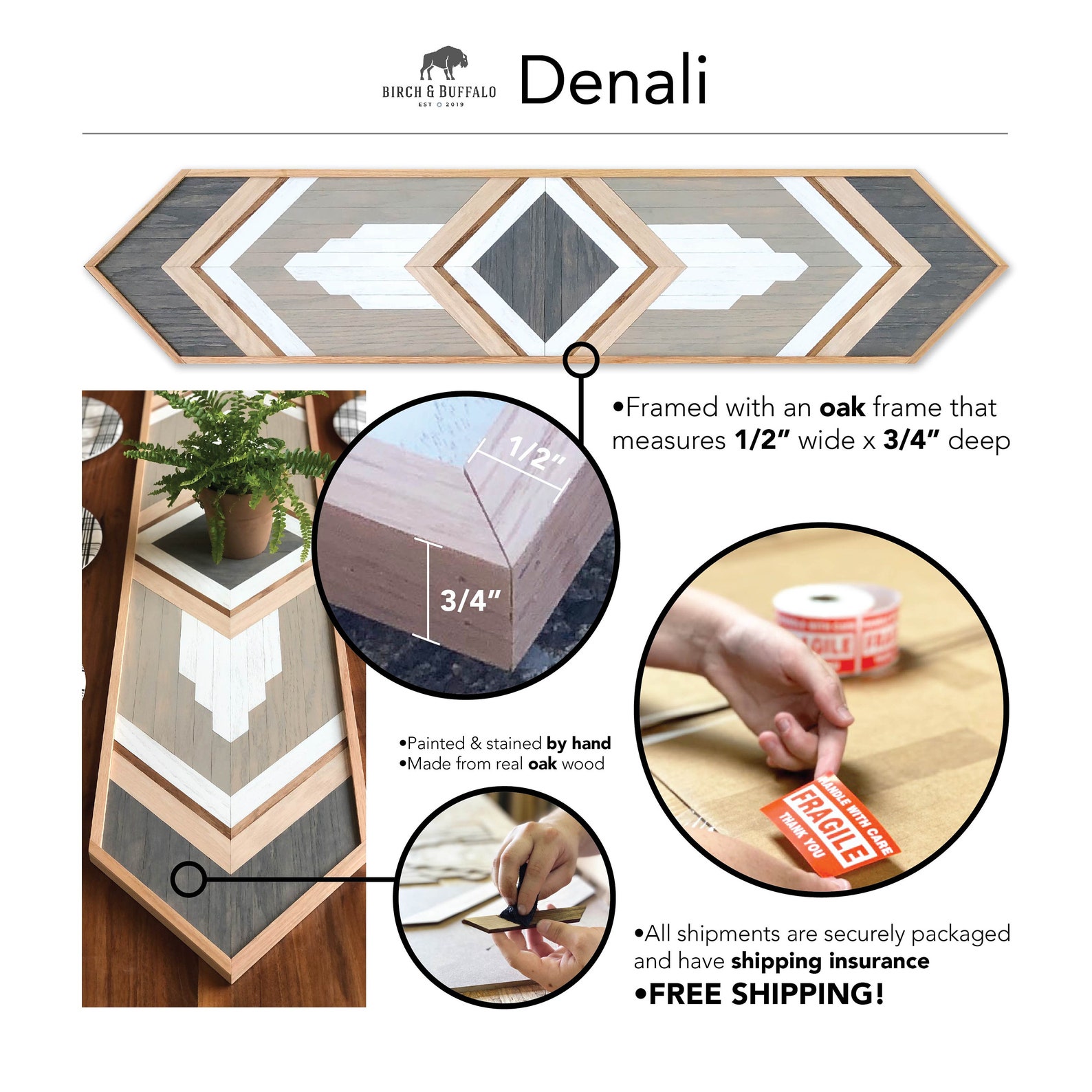 Denali Table Centerpiece & Wood Wall Art Centerpieces for Etsy
