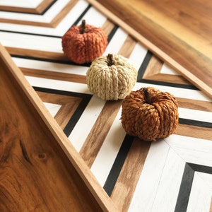 Salem Table Centerpiece & Wood Wall Art, Centerpieces for Dining Table, Coffee Table Centerpiece, Kitchen Table Centerpiece, Geometric Wood image 3