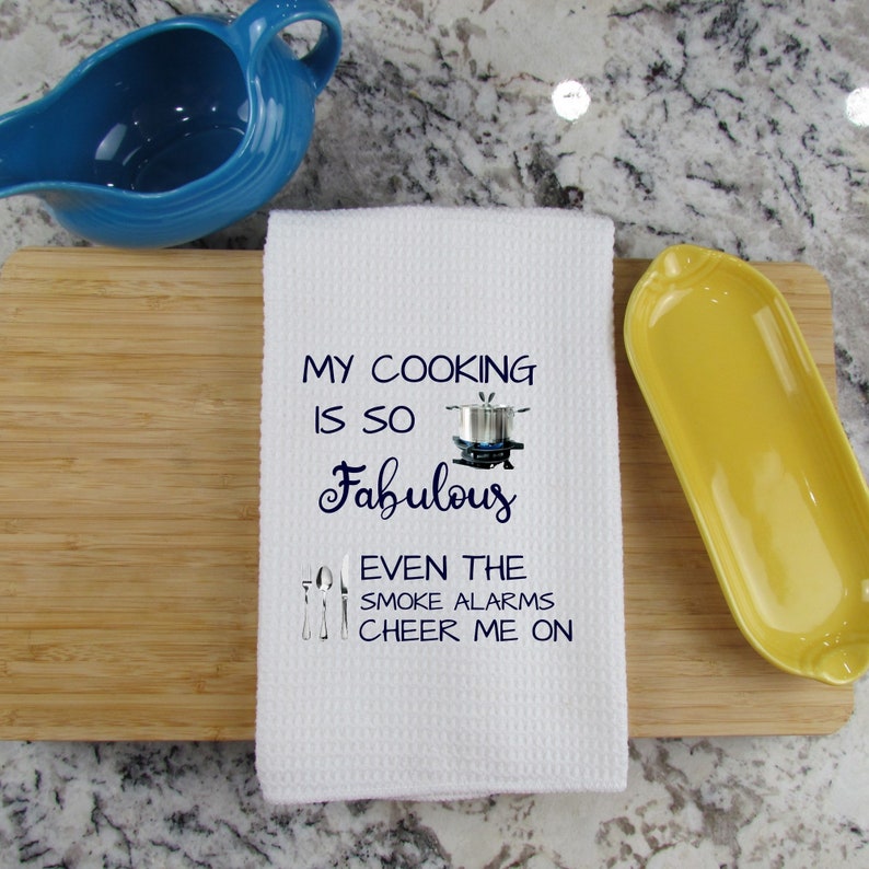 Tea Towel, Dish Towel, Funny Kitchen Towel, Housewarming Gift, Hand