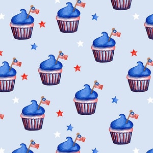 Custom Sizing / Flag Cupcakes Face Mask / 100% cotton / Pellon Interfacing / Washable / Reusable / Elastic straps / Made in USA image 5