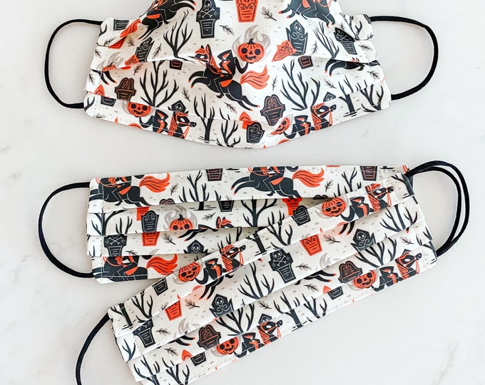 Custom Sizing / Headless Horseman Face Mask / 100 Cotton / 3 Layers