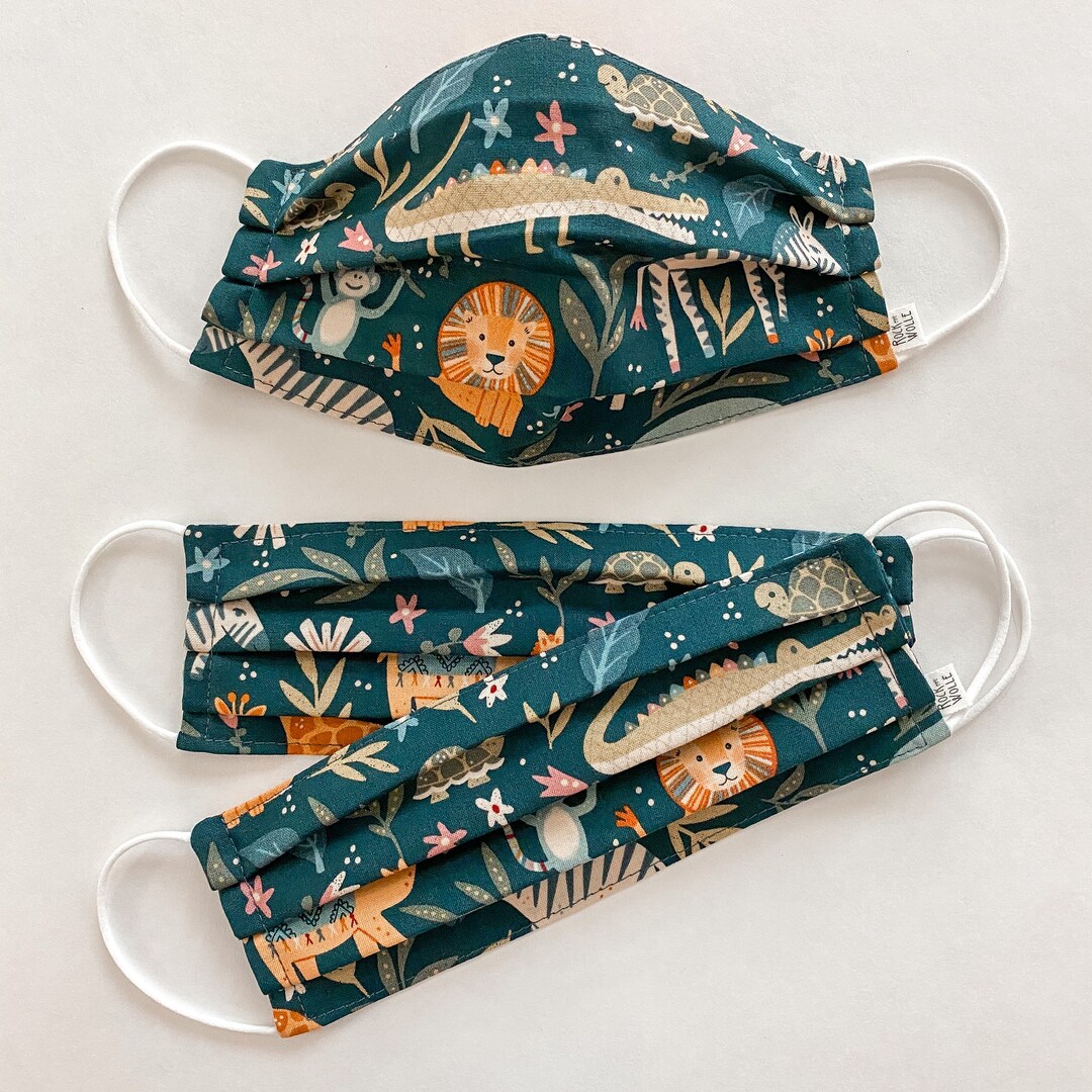 Custom Sizing / Animal Kingdom Face Mask / 100 Cotton / 3 Layers