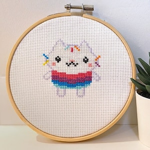 Gabby&#39;s Dollhouse Cakey Cat Cross Stitch Pattern