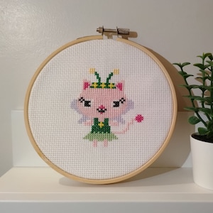 Gabby&#39;s Dollhouse Kitty Fairy Cross Stitch Pattern