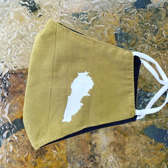 Fabric Masks. Lebanon Map Face Mask. Lebanese Map Face Mask Etsy