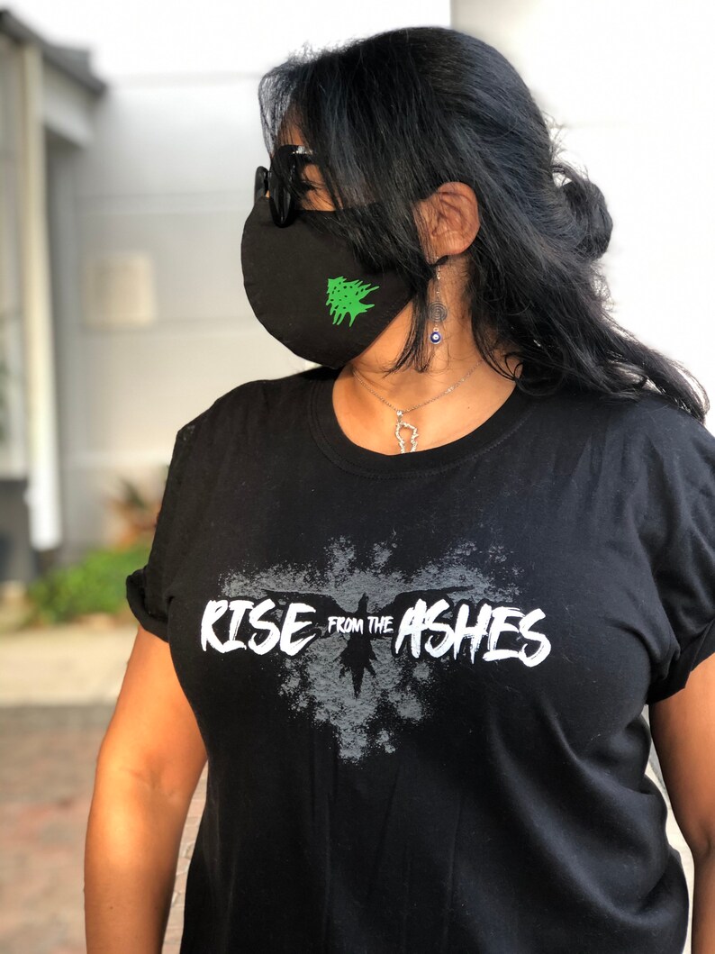 Fabric Masks. Lebanon Flag Mask. Lebanese Cedar Tree Face Etsy