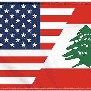 Lebanon/USA Flag
