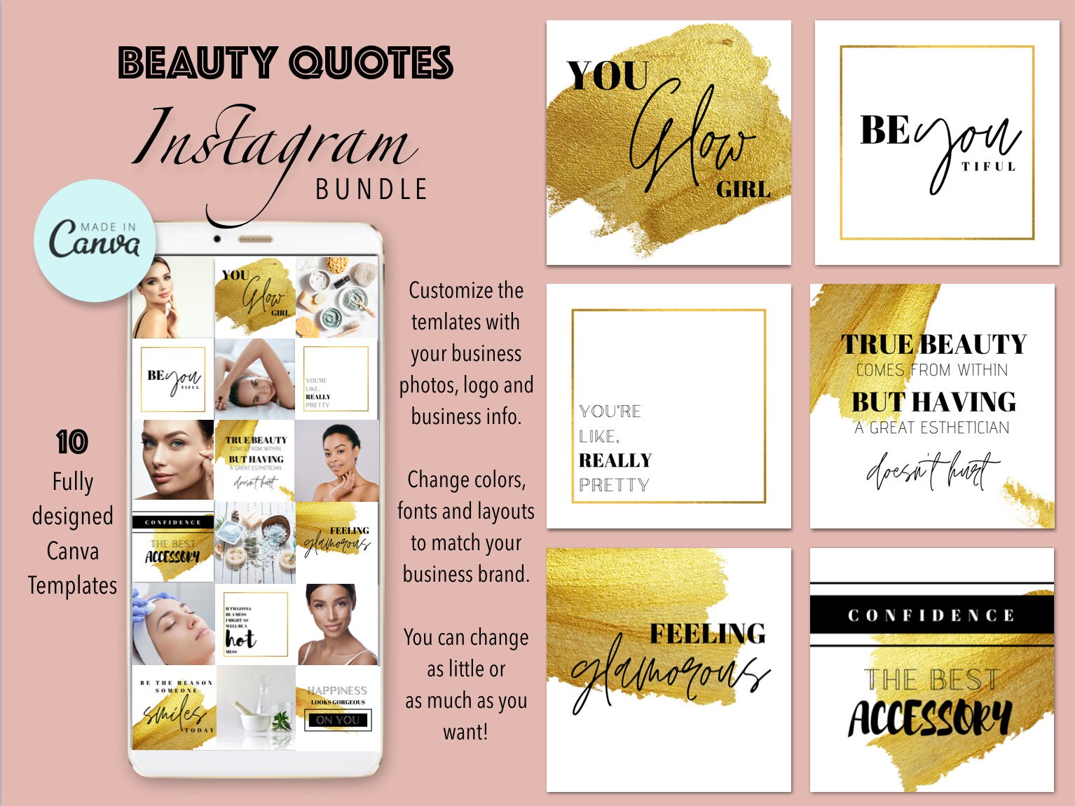 25 Instagram Posts Fully Editable Instagram Post Canva Templates 25 Instagram Posts Fully Editable Instagram Post Canva Templates