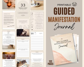 Manifestation Journal, Printable Journal, Self Care journal, Journal PDF, Gratitude Journal, Guided manifestation