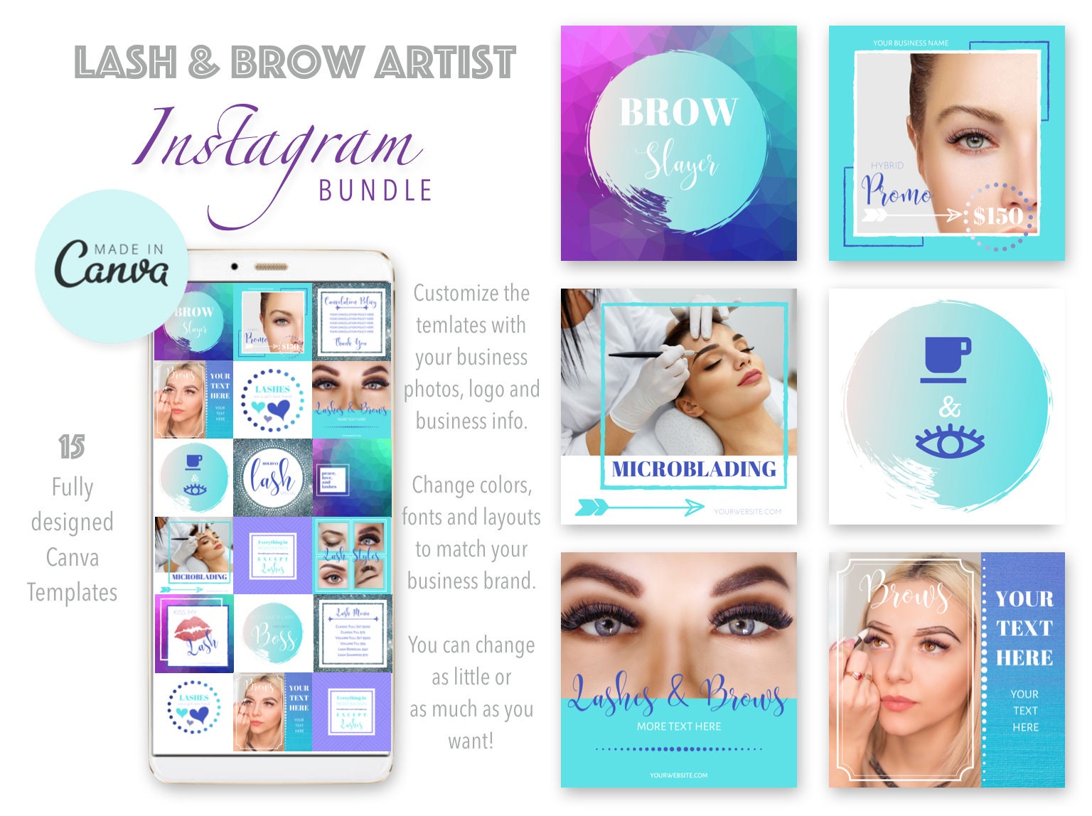 Instagram Post templates Canva templates DIY Canva Feminine template Social media templates editable templates Beauty Templates