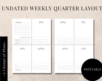 Printable - B6 Undated Weekly Layout Minimal