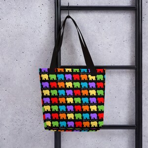 Rainbow Bears Pride Tote Bag: LGBTQ Community Cotton Handles