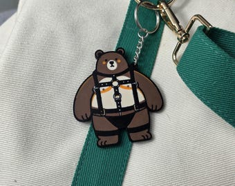 Chubby Bear Ledergeschirr Schlüsselanhänger: 3D Gedruckter LGBTQ + Pride