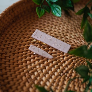 Barrettes de arcilla polimérica / Carta de amor escrita a mano / Juego de mamá y yo / Accesorios para clips para el cabello