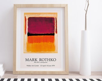 Mark Rothko 1979 Exhibition Poster: Vintage Abstract Art Print