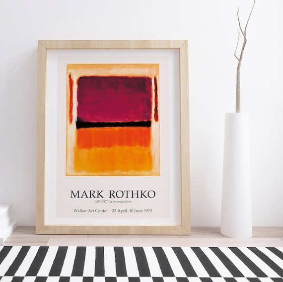 Mark Rothko 1979 Exhibition Poster: Vintage Abstract Art Print - Etsy