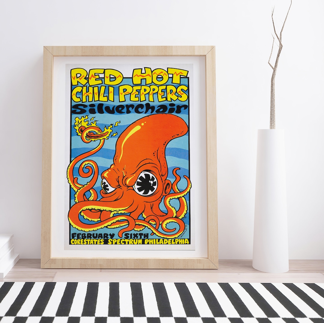 Red Hot Chilli Peppers 1996 Concert Poster | Music Gig Poster - Etsy