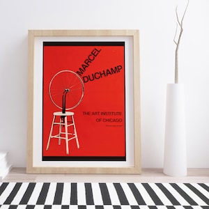 Marcel Duchamp 1974 Chicago Exhibition Poster | Vintage Art Exhibition Poster