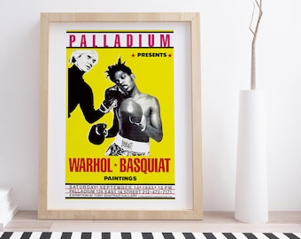 ウォーホル「バスキア」ボクシングポスター：1985年トニー・シャフ