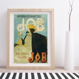 Papier à Cigarettes Job von Jane Atché | Vintage Werbeplakat