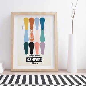 Campari Soda (e Semper Giovani) von Franz Marangolo | Vintage Werbeplakat
