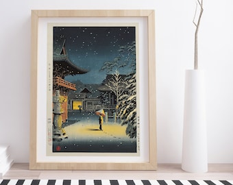 Nezu Shrine by Tsuchiya Koitsu | Vintage Japanese Woodblock Print