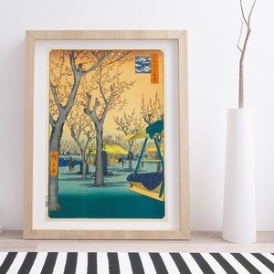 Plum Garden at Kamata by Utagawa Hiroshige | Vintage Japanese Woodblock Print