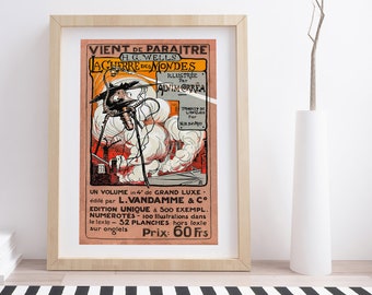 La guerra dei mondi di Henrique Alvim Correa / Manifesto pubblicitario d'epoca