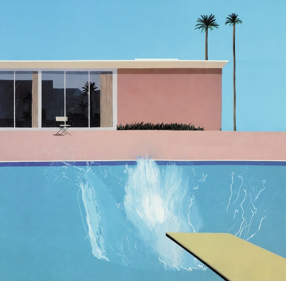 David Hockney 'A Bigger Splash' Vintage Exhibition Poster - Etsy