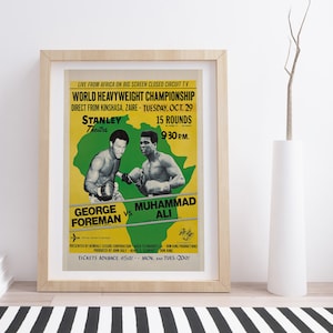 Rumble in the Jungle / Póster de boxeo vintage
