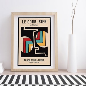 Le Corbusier Exhibition Poster: Vintage 1963 Art Print