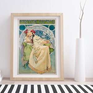 Princess Hyacinta by Alphonse Mucha | Vintage Art Illustration Print