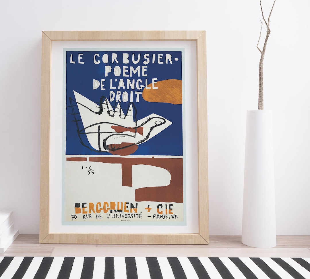 Le Corbusier 'poem of the Right Angle' Vintage Exhibition Poster