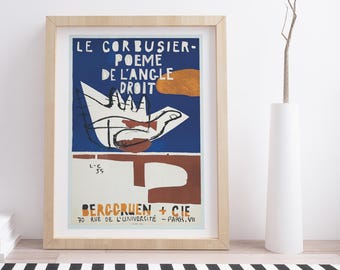 Le Corbusier 'Poem of the Right Angle' Vintage Exhibition Poster