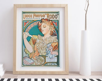Lance Parfum “Rodo” by Alphonse Mucha | Vintage Advertising Poster