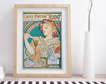 Lance Parfum “Rodo” by Alphonse Mucha | Vintage Advertising Poster