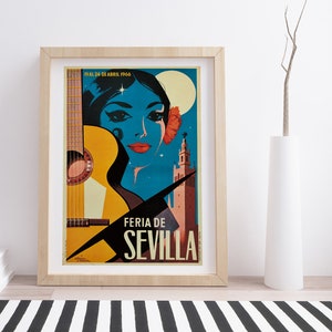 Sevilla 1966 / Cartel de viaje vintage