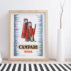 Campari Soda von italienischem italienischem Künstler Giovani Mingozzi | Vintage Werbeplakat