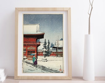 橋本興家作「龍安寺の庭」日本美術版画、木版画、ジクレー版画、版画