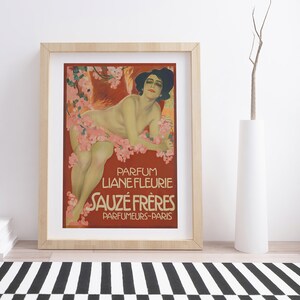 Parfum Liane Fleurie by Leopoldo Metlicovitz  | Vintage Advertising Poster